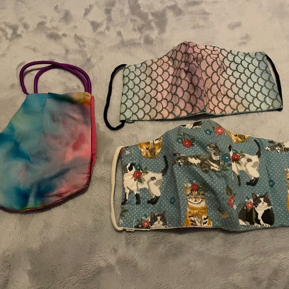 Set of 3 Handmade Face Masks